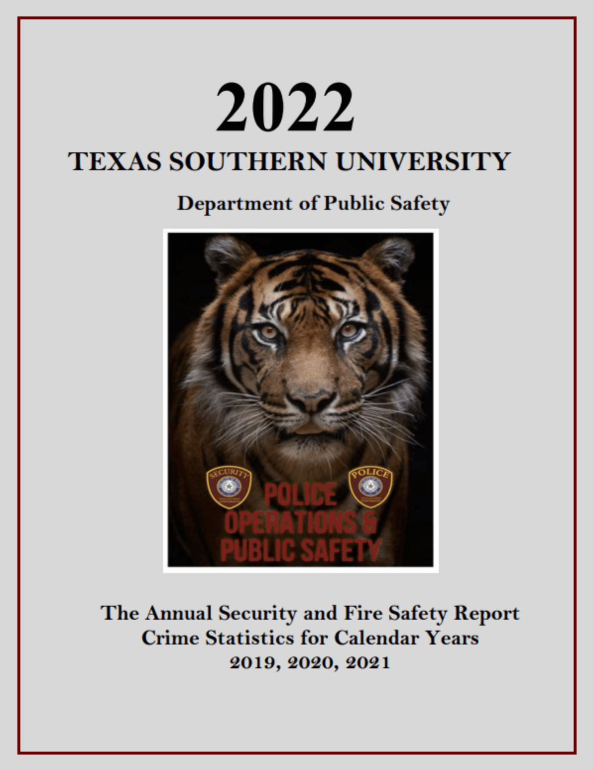 2022 Annual Security Fire Safety Report